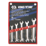 5PC Double Open End Wrench Set Metric