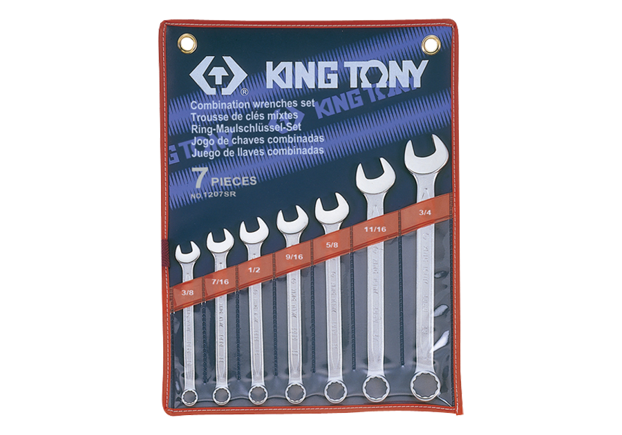 1207SR.png 7PC SAE Combination Wrench Set 3/8"-3/4" - Image 1