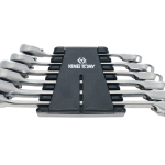 6PC Metric Reversible Double-End Speed Wrench Set with Rack 8-19MM