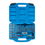 39PC Tap & Die Set with Tap Wrench, Die Stock & Screwdriver