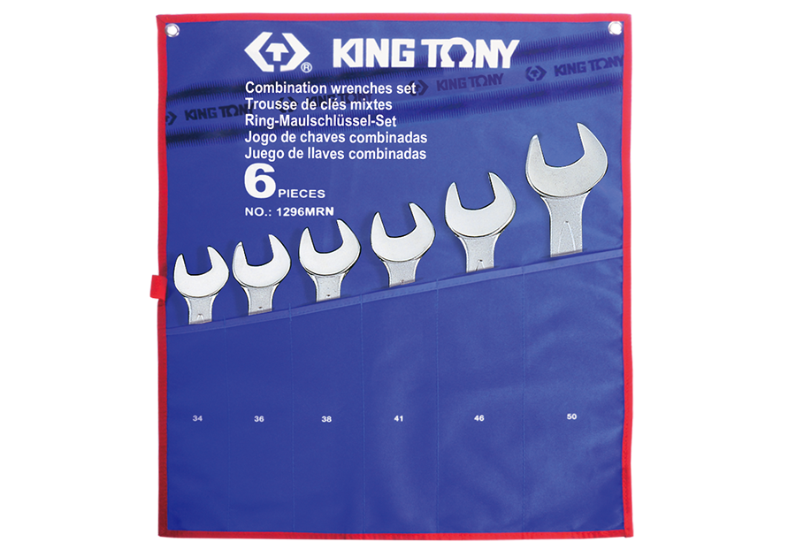 1296MRN.png 6PC Jumbo Combination Wrench Set Metric 34-50MM - Image 1