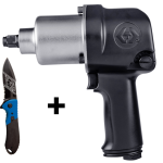 Bundle Promotion 1/2" Drive Std Air Impact Wrench 500FT/LBS (678NM) + Safety Clasp Knife