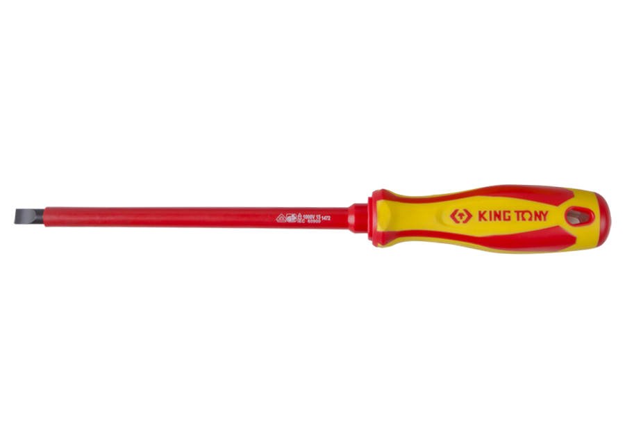1472.png VDE Insulated Slotted Screwdriver 1.2 x 8.0MM x 175MM - Image 1