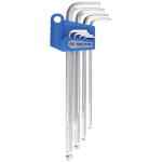 8PC Extra Long Arm Ball Point Hex Key Set 2-10MM Metric Chrome
