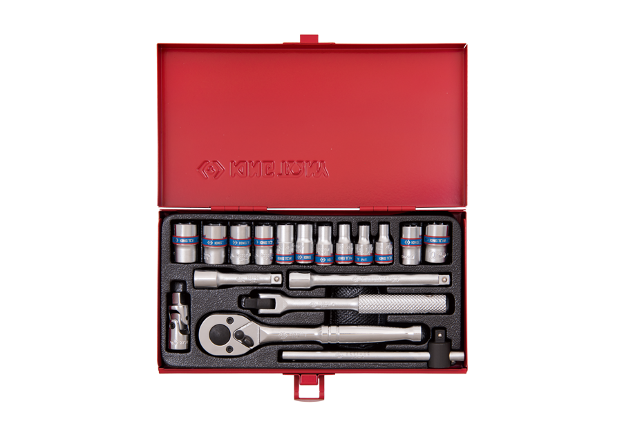 2019MR.png 18PC 1/4" Drive 12PT Socket Set Metric Chrome - Image 1