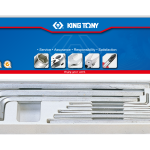 8PC Extra Long Hex Key Set 1/8"–9/16" with Tray SAE Chrome