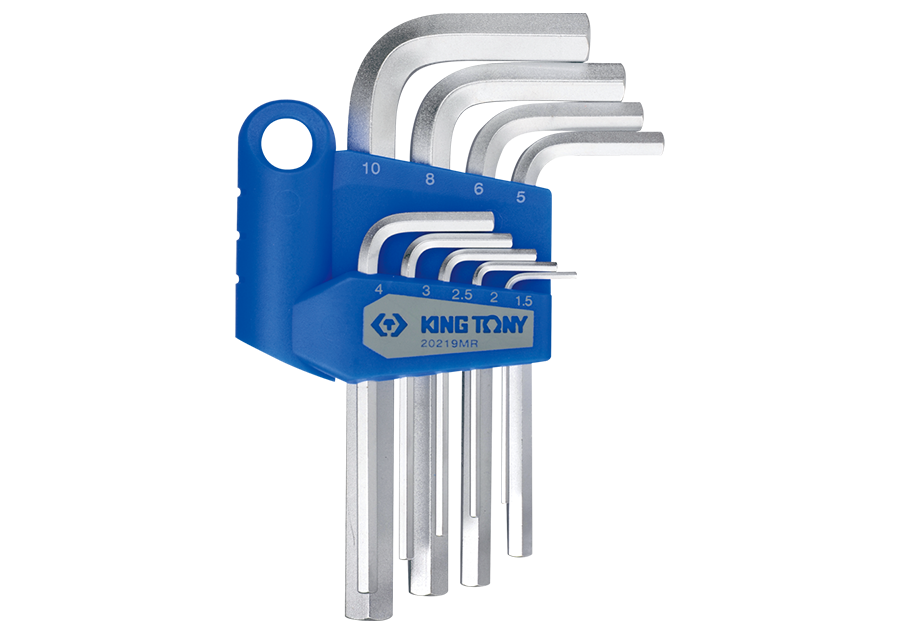 20219MR.png 9PC Short Arm Hex Key Set 1.5–10MM Metric - Image 1