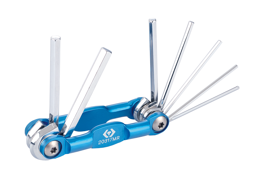 20317MR.png 7PC Aluminum Folding Hex Key Set 1.5–6MM - Image 1