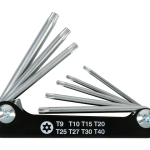 8PC Torx Wrench Set T9H–T40H Chrome