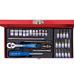 31PC 1/4" Drive 12PT Socket Set Metric Chrome
