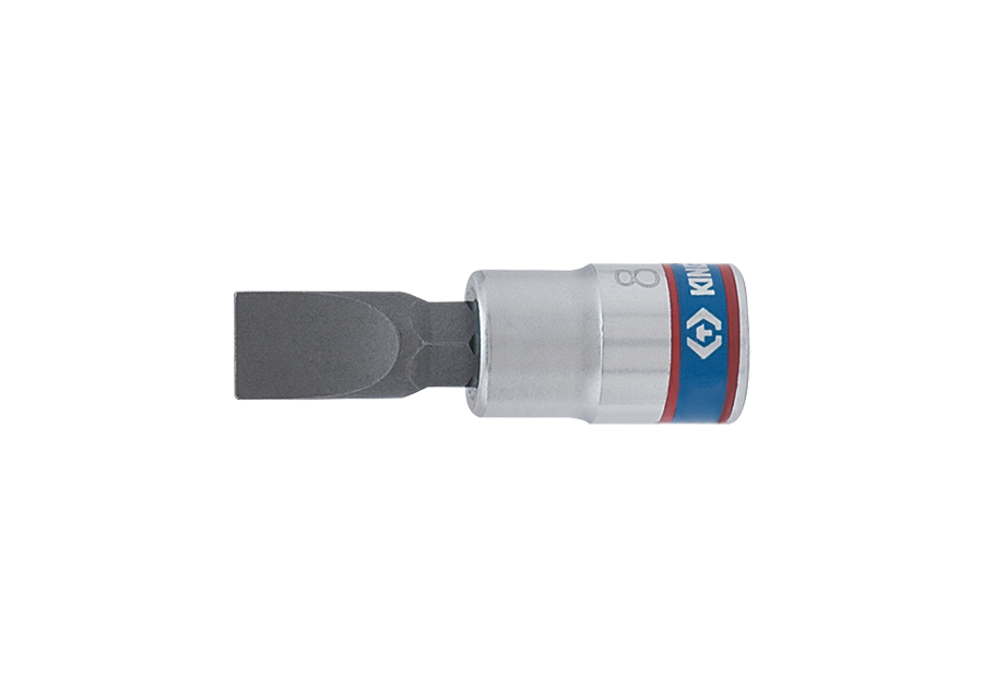 2032.png 1/4" Drive Slotted Bit Socket 4MM Chrome - Image 1