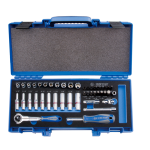 44PC 1/4" Drive Socket Set 12PT SAE Chrome