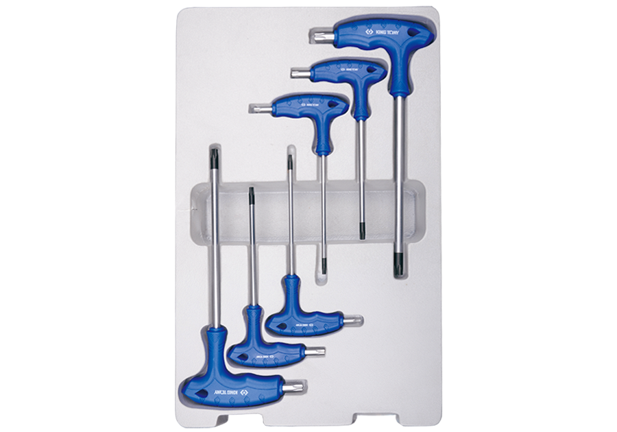 22306PR.png 6PC L-Handle TR Torx Wrench Set T10H-T40H - Image 1