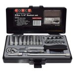 24PC 1/4" Drive 6PT Flank Socket Set 4-13MM