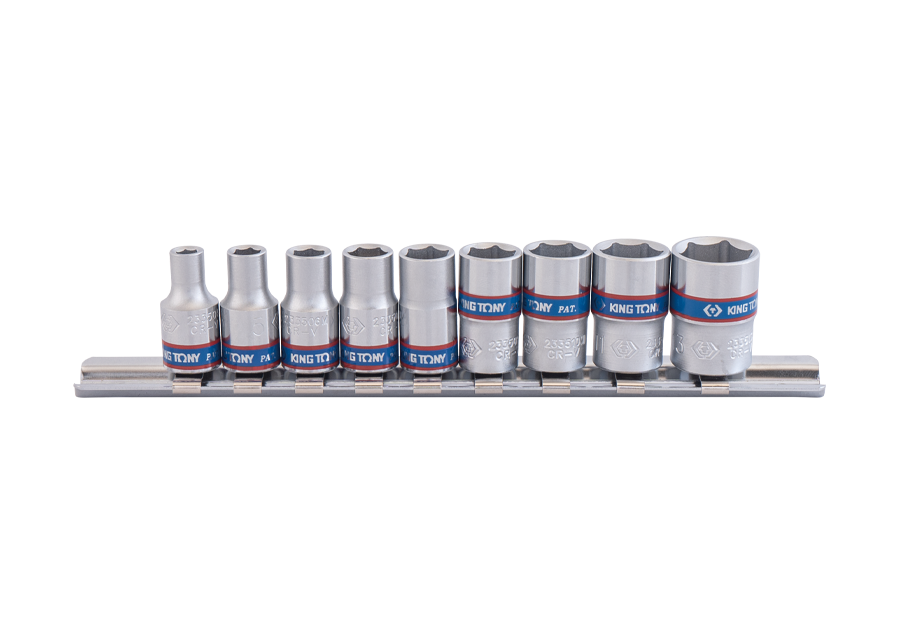 2509MR.png 9PC 1/4" Drive Socket Set Metric Chrome - Image 1