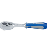 1/4" Drive Reversible Ratchet Rubber Grip 5-1/8" Chrome