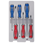 6PC Go Through Screwdriver Set - Chrome Vanadium Steel Heavy Duty Screwdriver Kit
