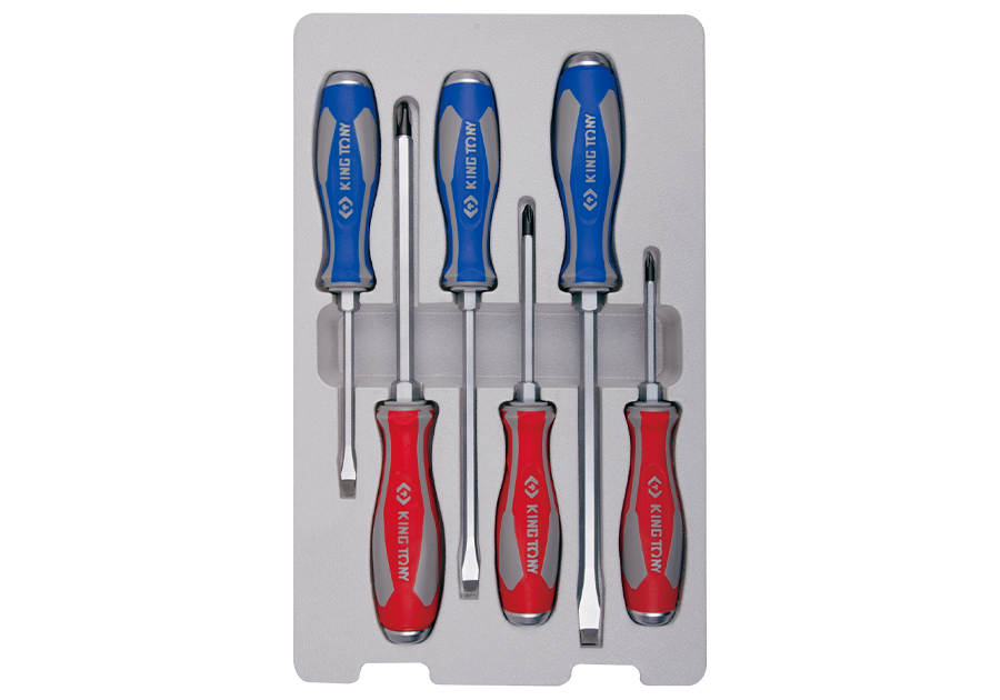30206MR.png 6PC Go Through Screwdriver Set - Chrome Vanadium Steel Heavy Duty Screwdriver Kit - Image 1