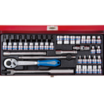 36PC 3/8" Drive Socket Set 12PT Metric Chrome