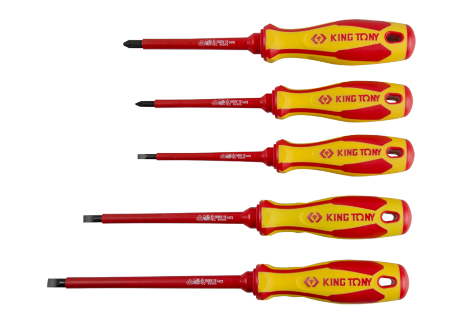 30605MR.png 5PC VDE Insulated Screwdriver Set - Image 1