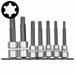 7PC Ribe Socket Bit Set 3/8" Drive (M6-M10 90MM Length) 1/2" Drive (M12-M14 100MM Length)