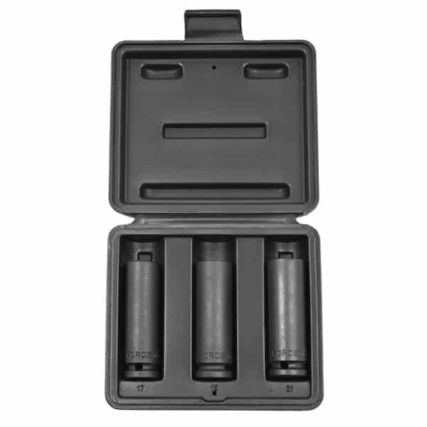 4032TH-web-1-600x600-1.jpg 3PC 1/2" Drive Thin Wall Wheel Nut 6PT Flank Deep Impact Socket Set 17-21MM 85MM Length - Image 1
