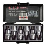 6PC 1/2" Drive Star Socket Bit Set T25-T55 55MM Length