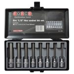 8PC 1/2" Drive Hex Socket Bit Set 5-17MM 110MM Length