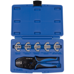 7PC Interchangeable Ratchet Crimping Tool Set - Professional Wire Terminal Crimper Kit
