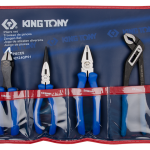 4PC Pliers Set - Professional Combination, Long Nose, Diagonal Cutter & Water Pump Pliers Kit