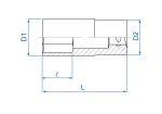 1/2" Drive Deep Socket 12MM 12PT Chrome Vanadium Steel - Image 2
