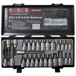 28PC 3/8" & 1/2" Drive Socket Bit Set 4-17MM M5-16