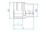 1/2" Drive 13MM Socket 6PT Chrome Vanadium - Image 2