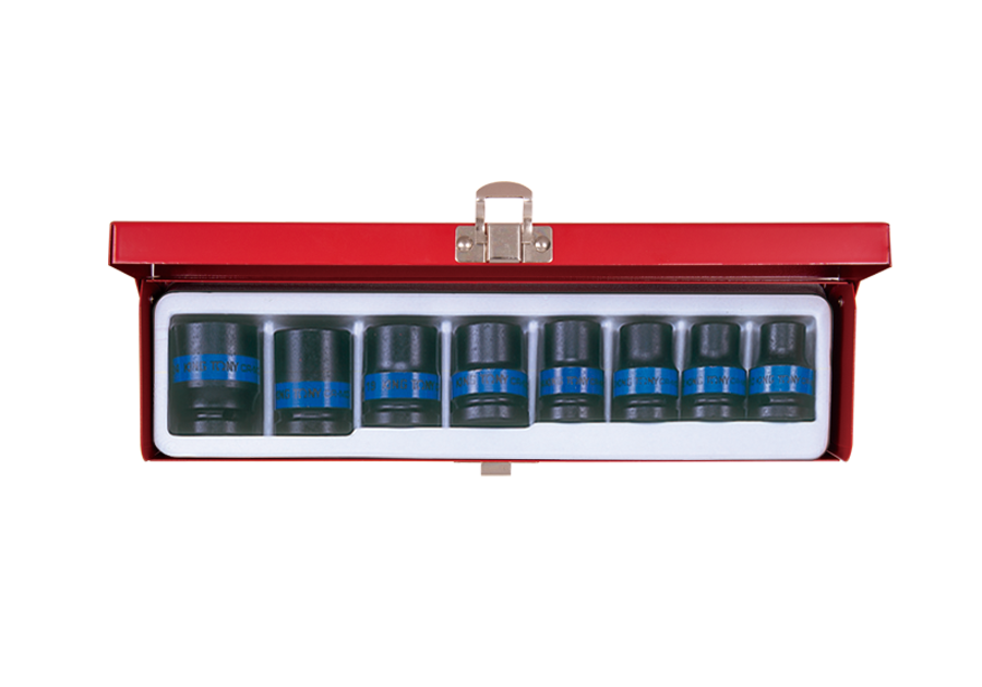 4408MP.png 8PC 1/2" Drive Impact Socket Set 6PT Metric Black - Image 1