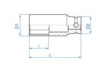 1/2" Drive 24mm Deep Impact Socket 6PT Cr-Mo - Image 2