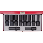 10PC 1/2" Drive Deep Impact Universal Socket Set 6PT SAE