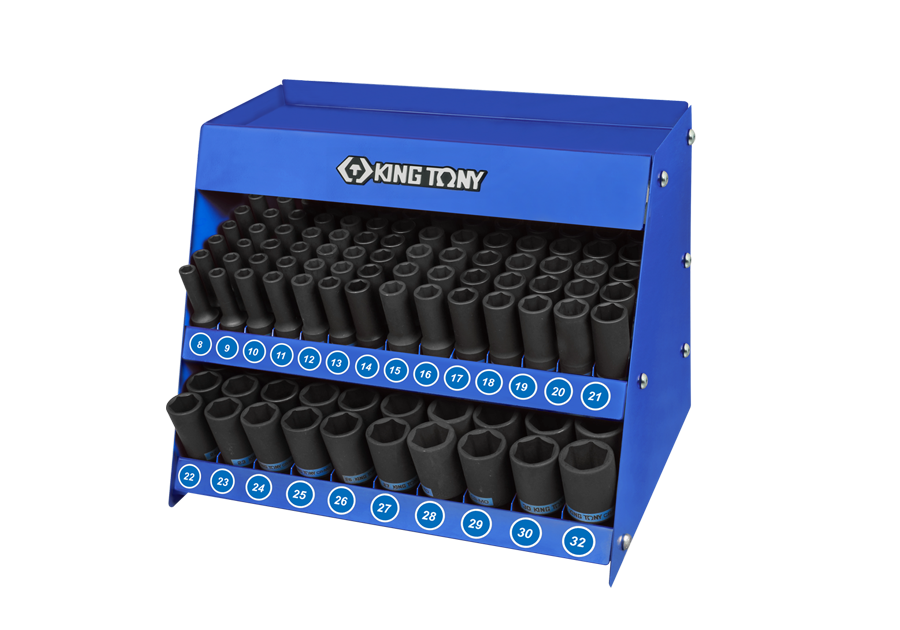 4466MP.png 166PC 1/2" Drive Deep Impact Socket Shelf Set Metric - Image 1