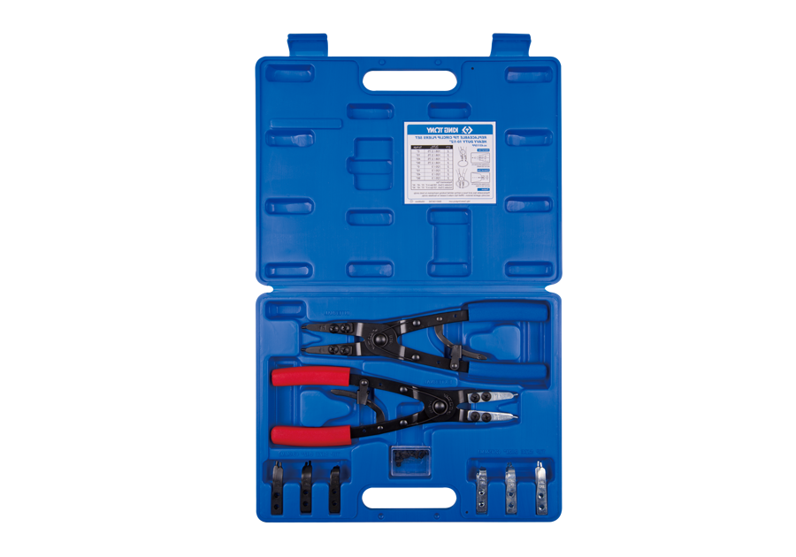 45115PP.png 15PC 10-1/2" Internal & External Circlip Pliers Set - Heavy-Duty Snap Ring Pliers Kit - Image 1