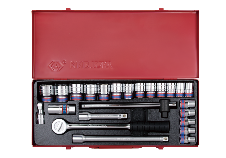 4511MR.png 24PC 1/2" Drive Socket Set 6PT Metric Chrome - Image 1