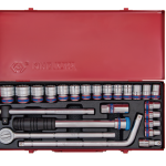 24PC 1/2" Drive Socket Set 6PT 10-32MM Metric