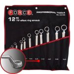 12PC 75° Degree Offset Ring Wrench Set 6 x 7MM–30 x 32MM - Professional Metric Offset Ring Spanner Set