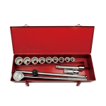 13PC 3/4" DRIVE SOCKET SET 12PT METRIC CHROME