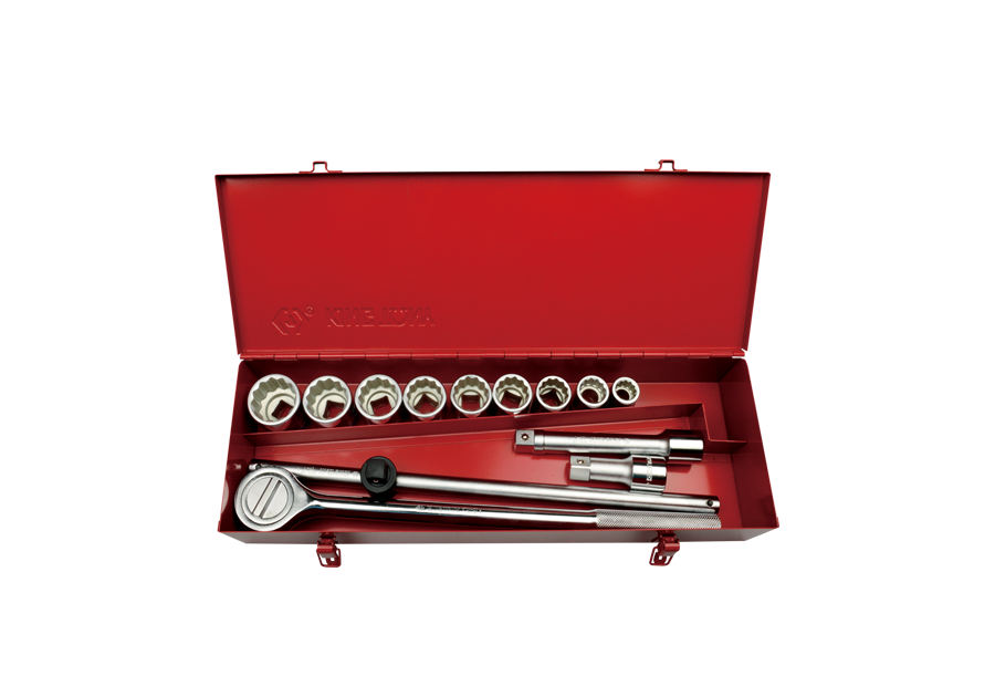 6013MR01.png 13PC 3/4" DRIVE SOCKET SET 12PT METRIC CHROME - Image 1