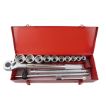 13PC 3/4" DRIVE SOCKET SET 12PT METRIC CHROME