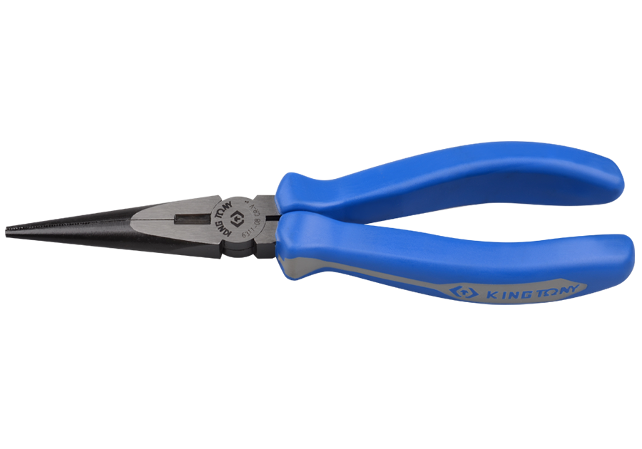 6311-Long-Nose-Pliers.png 8" Long Nose Plier European Style with Cutter - Image 1