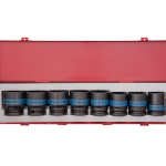 8PC 3/4" Drive Impact Socket Set Metric Black