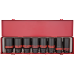 8PC 3/4" Drive Deep Impact Socket Set SAE Black