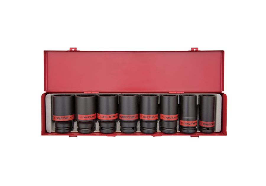 6410SP.png 8PC 3/4" Drive Deep Impact Socket Set SAE Black - Image 1