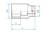 3/4" Drive 30MM Deep Impact Socket 6PT - Image 2