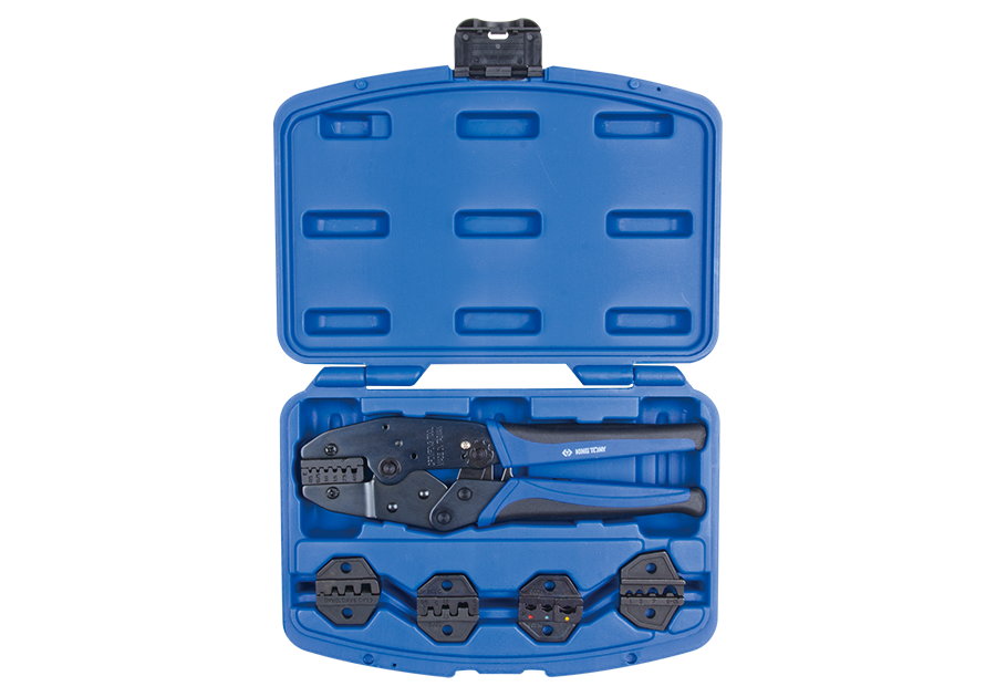 67G0005.png 5PC Interchangeable Ratchet Crimping Set - Professional Electrical Wire Terminal Crimping Tool Kit - Image 1